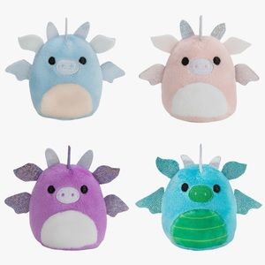 New 2” Squishville by Squishmallows Dragon Squad